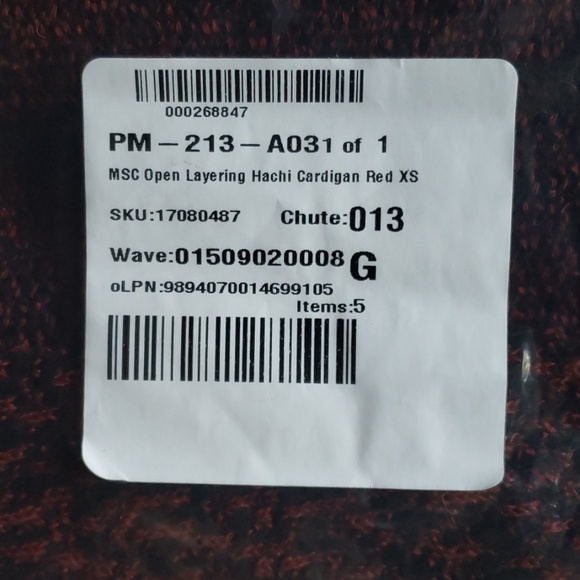 NWT! Mossimo Layering Cardigan - Red/Black - Picture 6 of 6